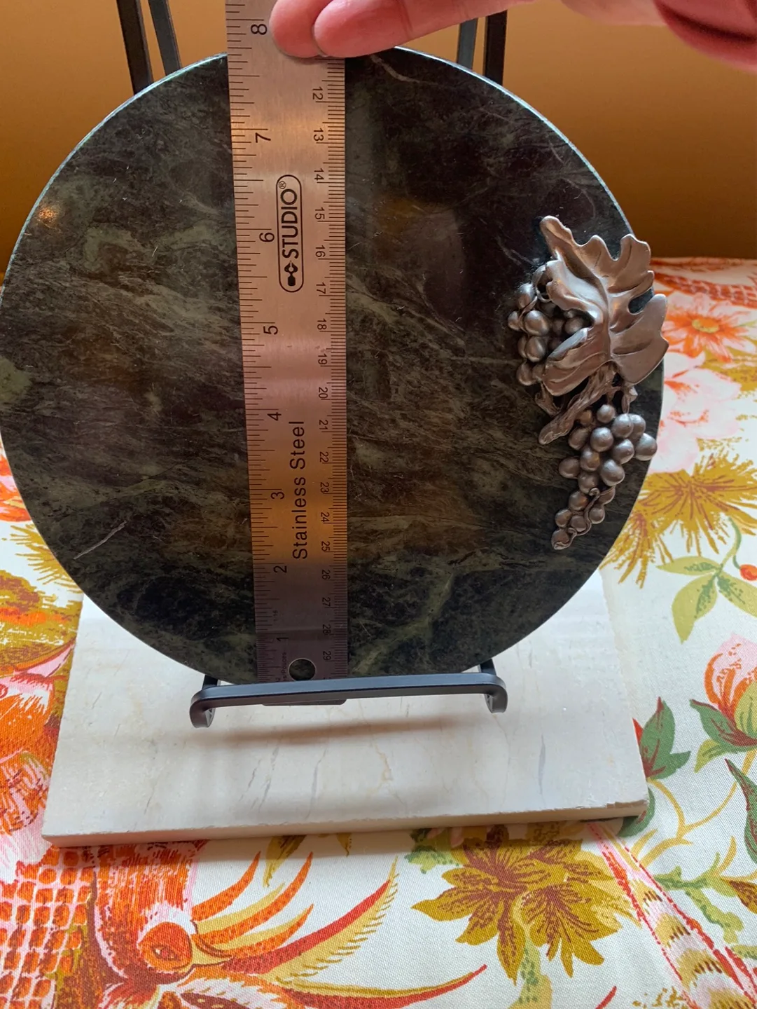 Seagull Pewter and Green Marble Cheese Board image indicator(9)