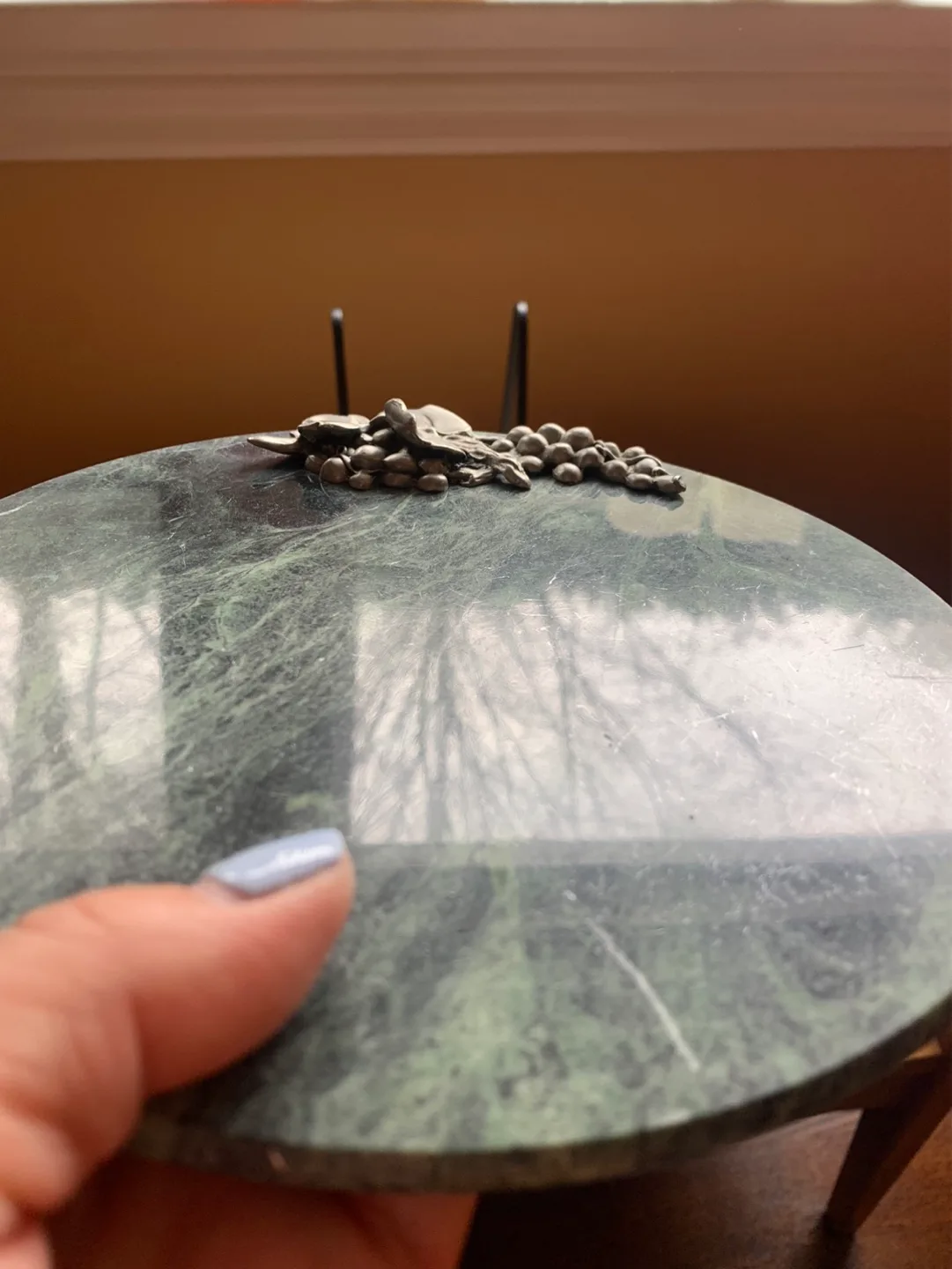 Seagull Pewter and Green Marble Cheese Board image indicator(8)