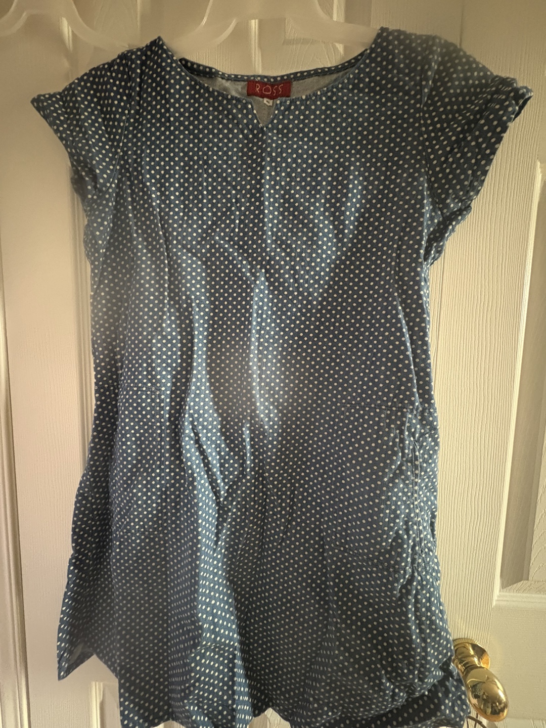 Women's Denim Polka Dot Dress