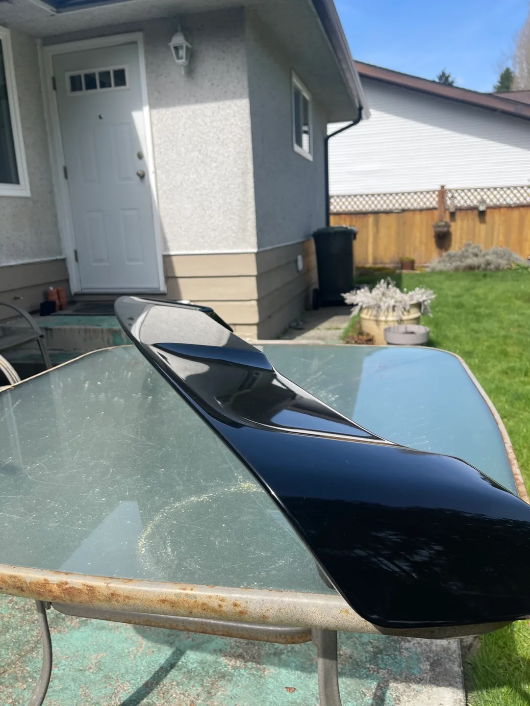 Black Aftermarket Lip Spoiler for 2014 Mitsubishi lancer image indicator(2)