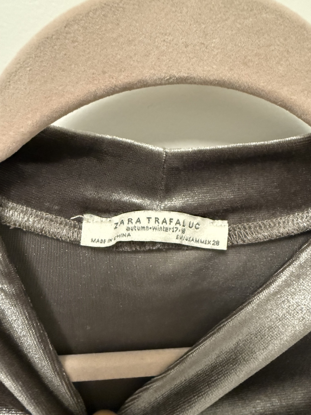 Zara Trafaluc Velvet Mock Neck Top - photo 4