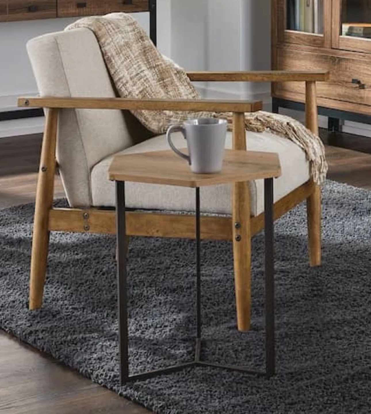 Hexagon Side Table - Modern Farmhouse Style image indicator(2)