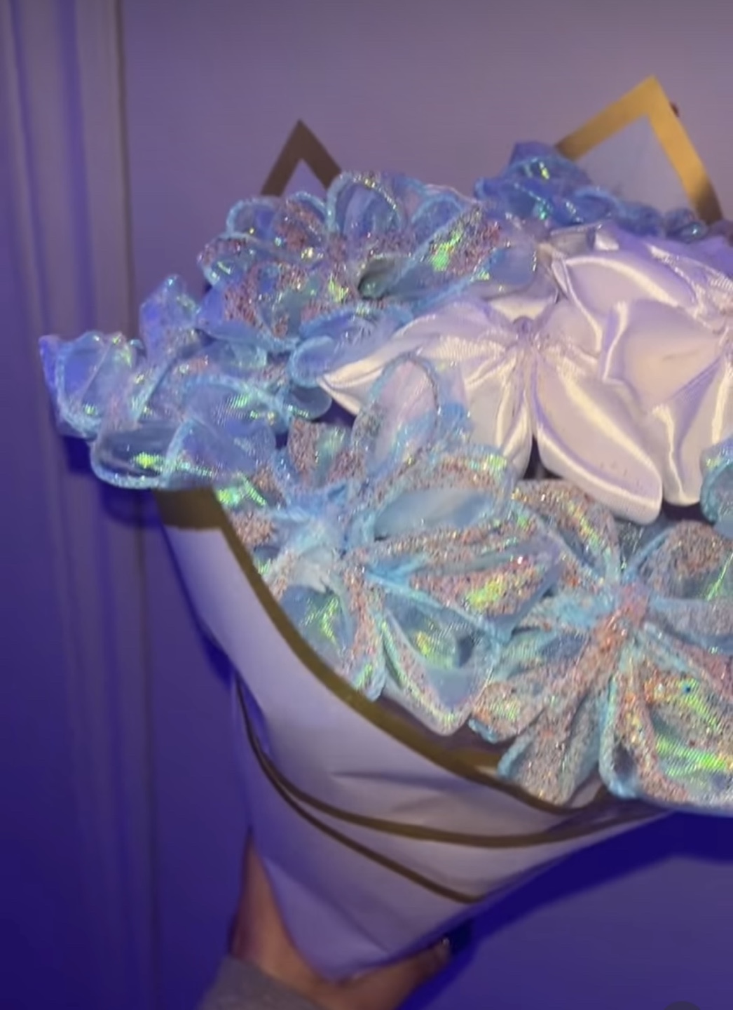 Unique handmade ribbon flower bouquet