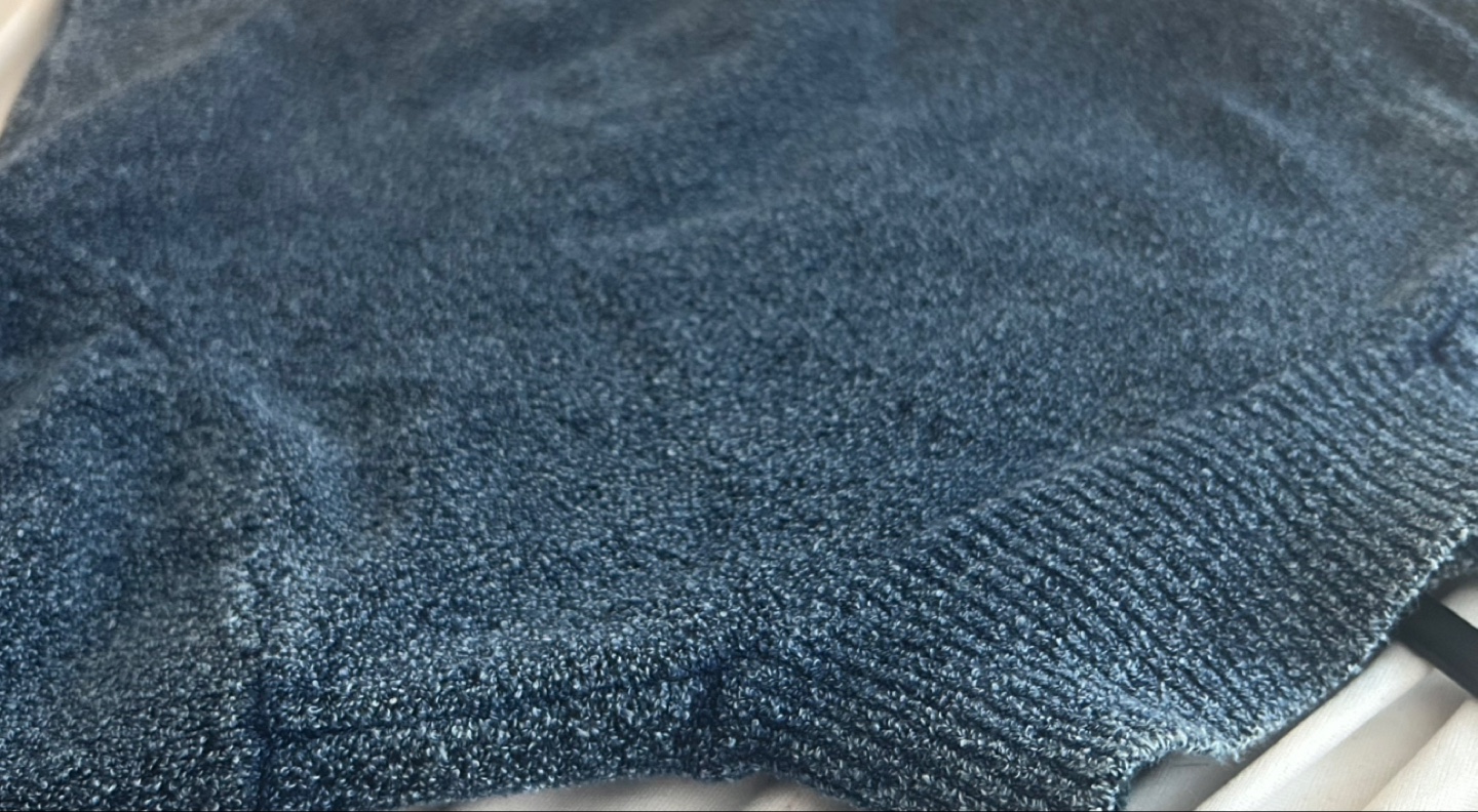 Blue Zara Mock Neck Cropped Sweater - photo 4