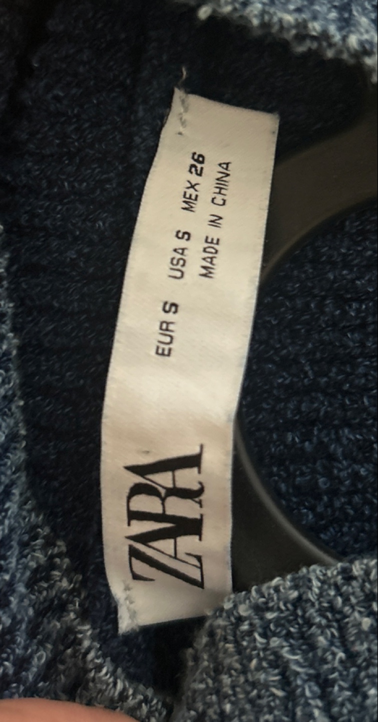 Blue Zara Mock Neck Cropped Sweater - photo 5