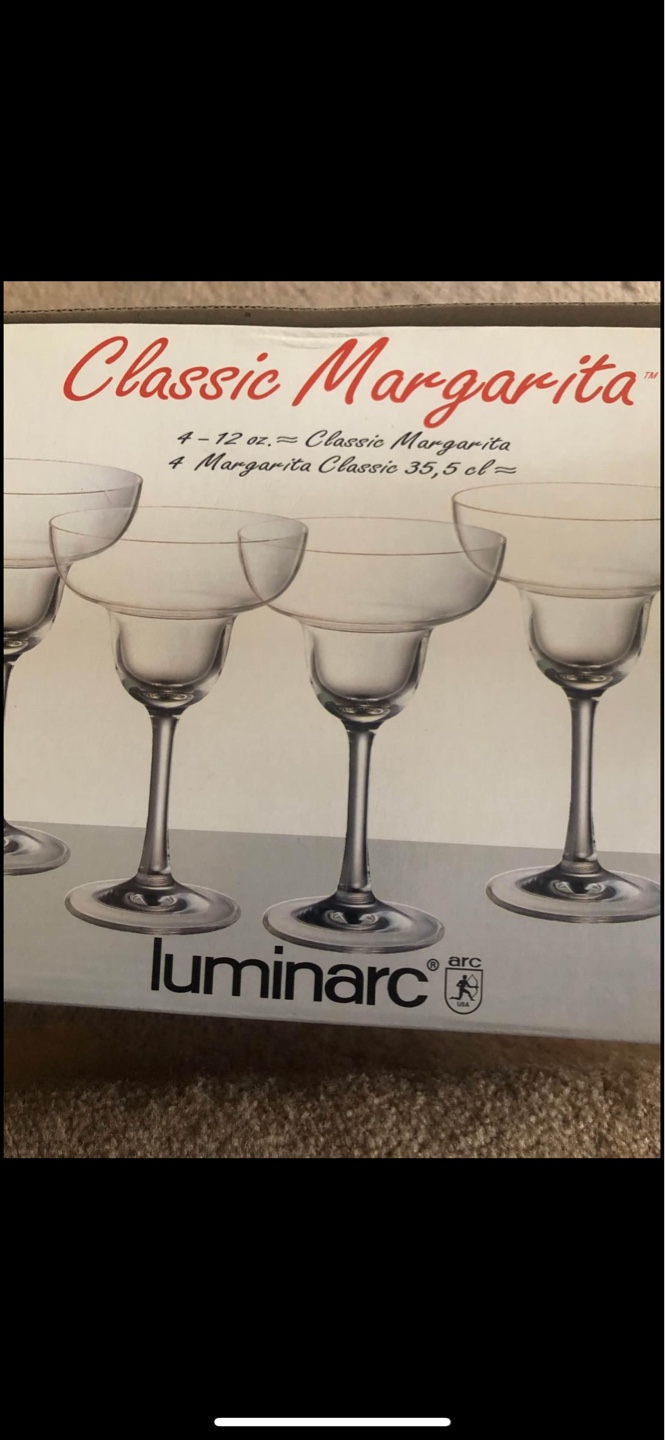 💚Luminarc Classic Margarita Glasses - Set of 4