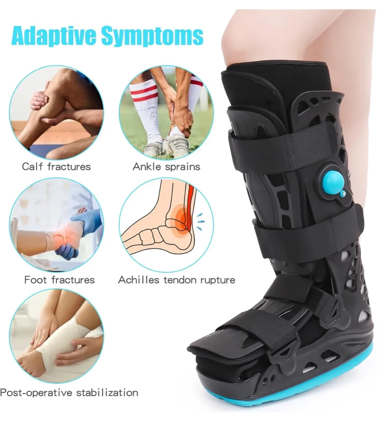 NEW - Adjustable Pneumatic Boot - Fracture- with Air Pump image indicator(6)