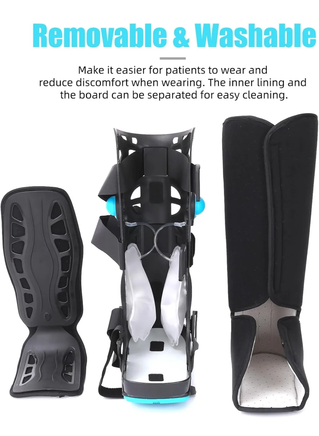 NEW - Adjustable Pneumatic Boot - Fracture- with Air Pump image indicator(7)