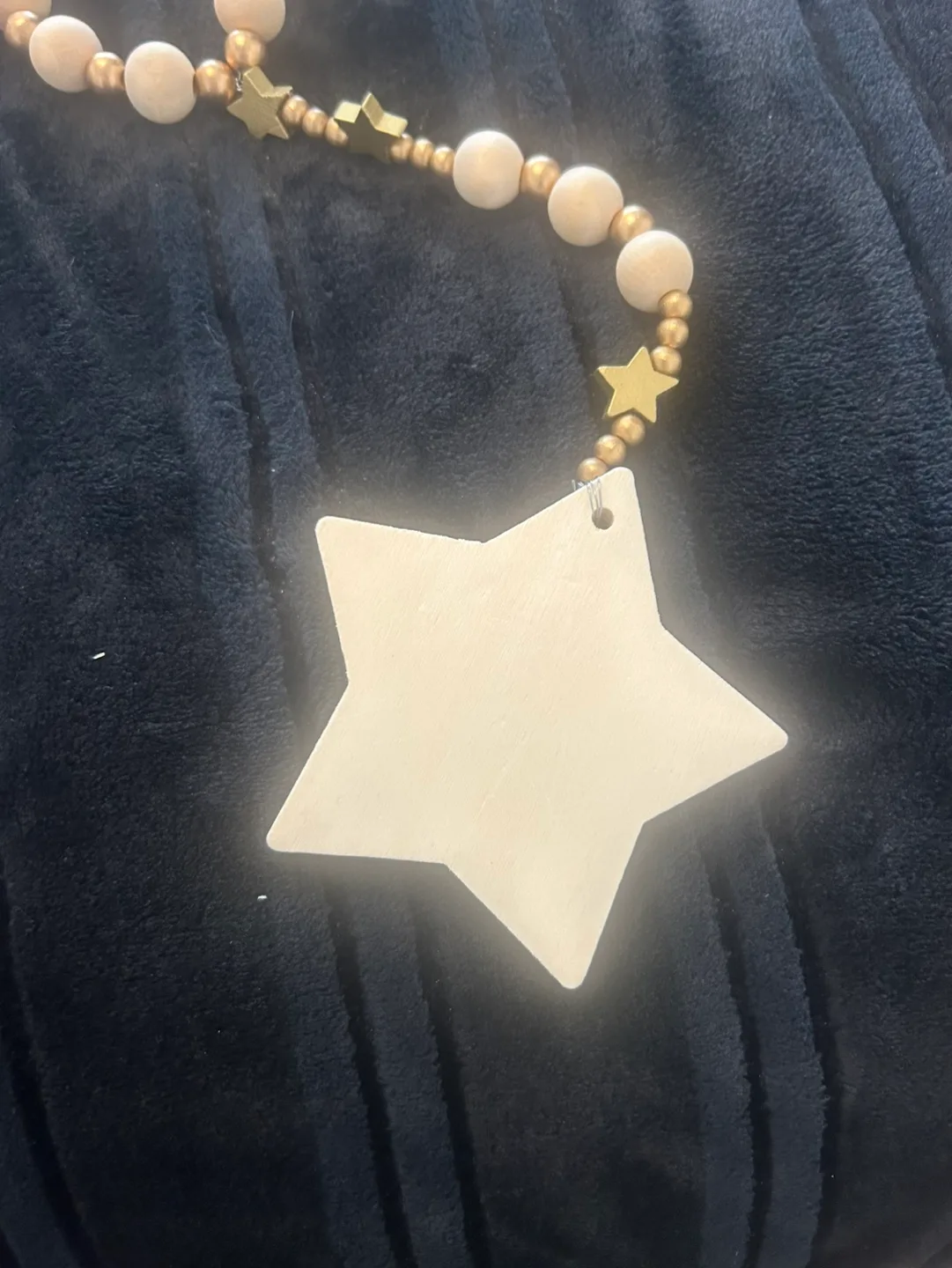 Wooden Beaded Garland with Star Charm image indicator(2)