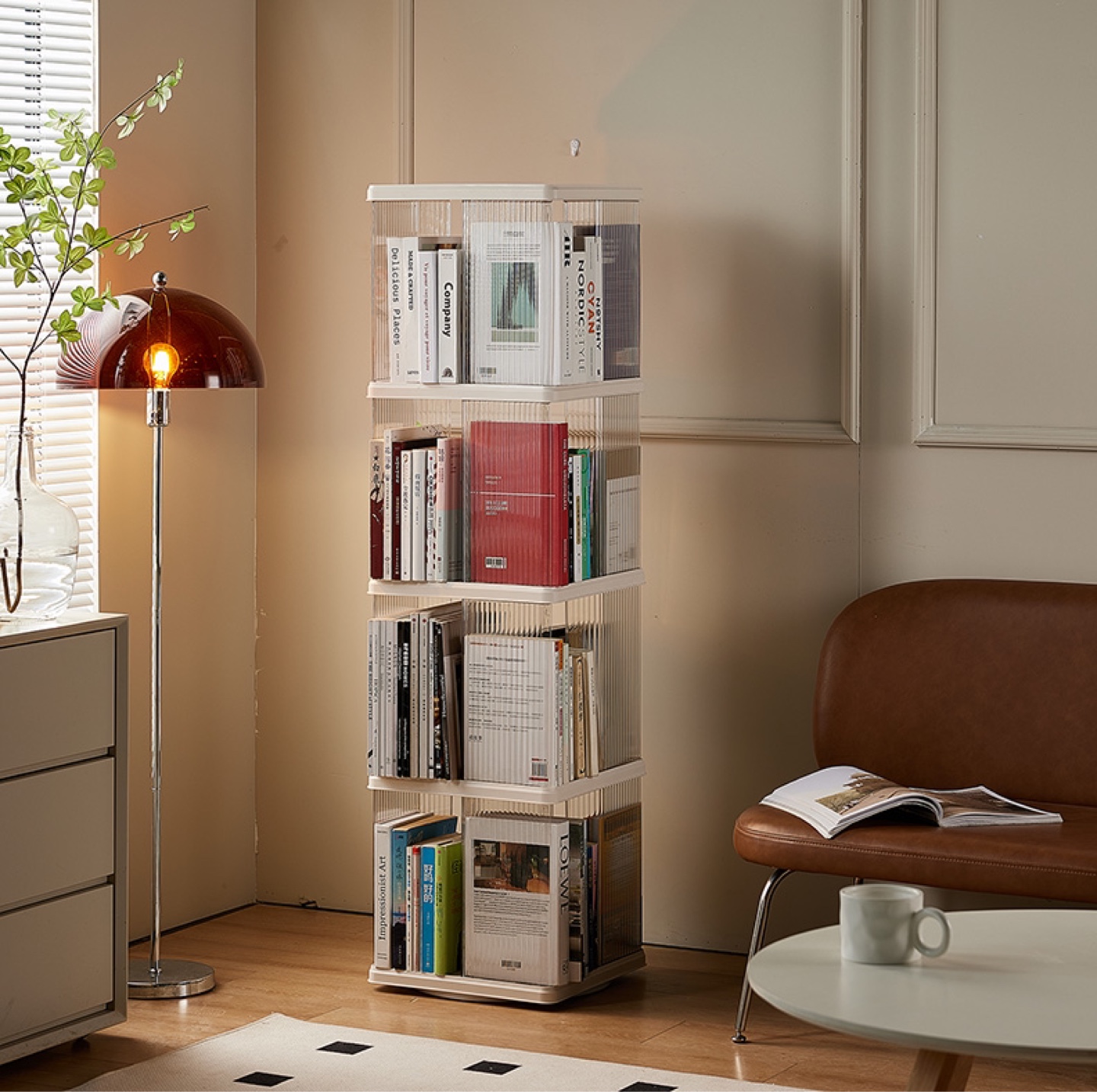 Brand new Plastic Bookshelf(4 tiers)