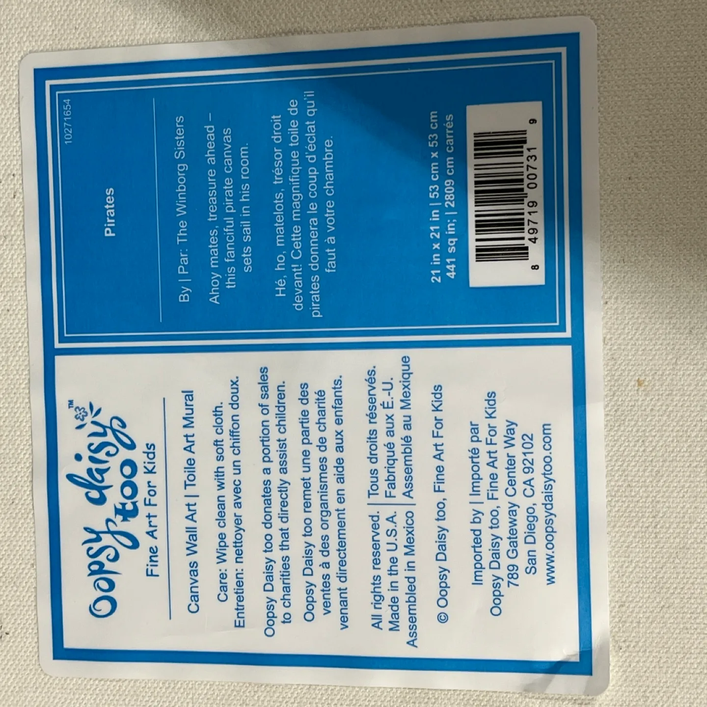 Poppy daisy kids wall canvas pirates theme image indicator(2)