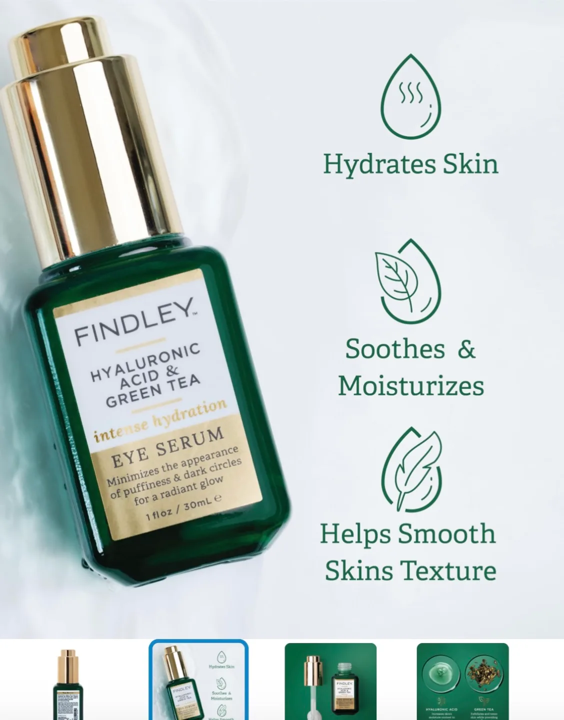 Findley Hyaluronic Acid & Green Tea Eye Serum image indicator(3)