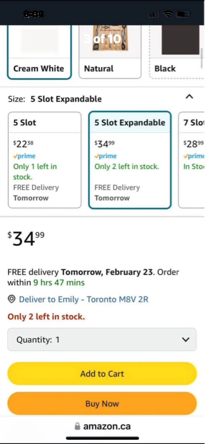 NEW Smirly Bamboo Kitchen Drawer Organizer - 5 Slot Expandable image indicator(2)