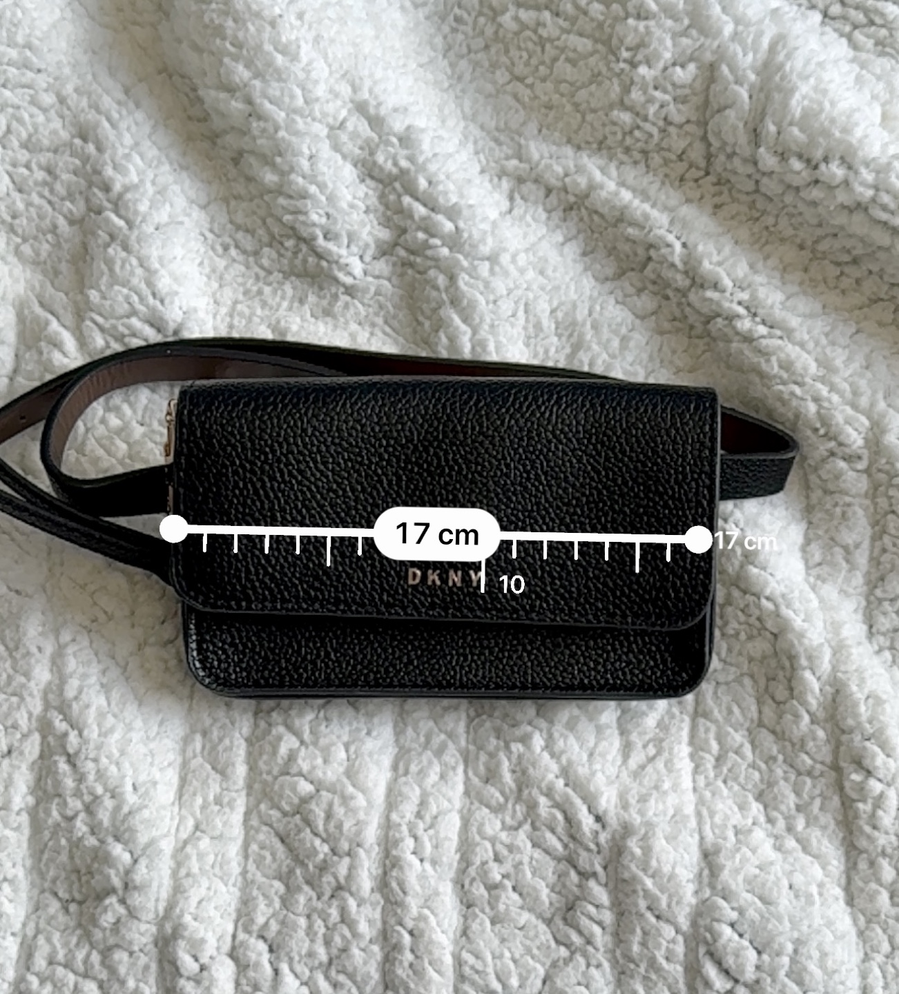 🆕 DKNY Black Pebbled Leather Belt Bag - photo 4