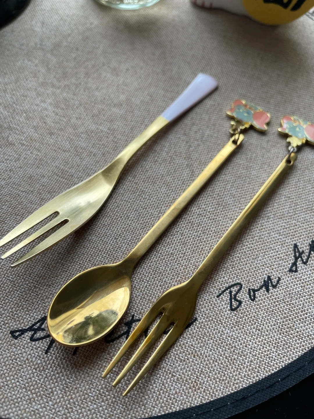 Gold-toned Dessert Set 💚 image indicator(3)