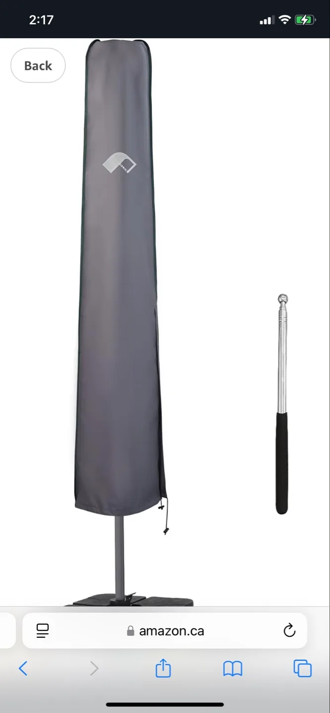 Outdoor Umbrella Cover with Auxiliary Rod image indicator(2)
