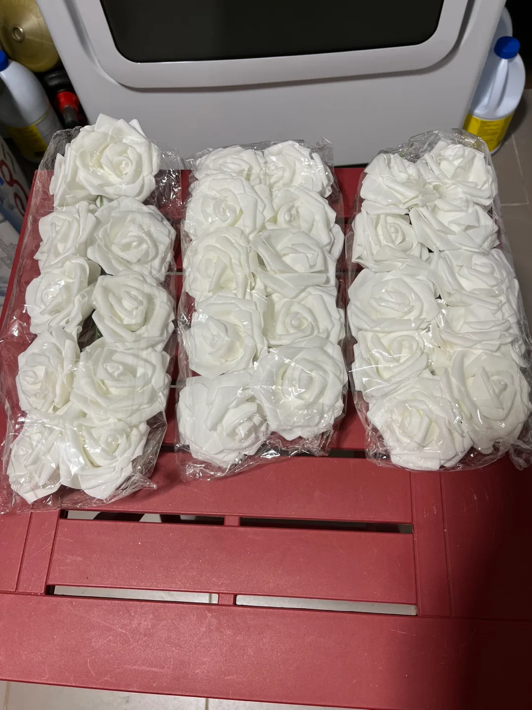 Bulk Artificial Flowers - White Roses for weddings image indicator(2)