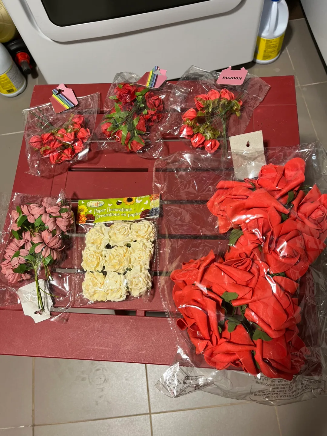 Bulk Artificial Flowers - White Roses for weddings image indicator(5)