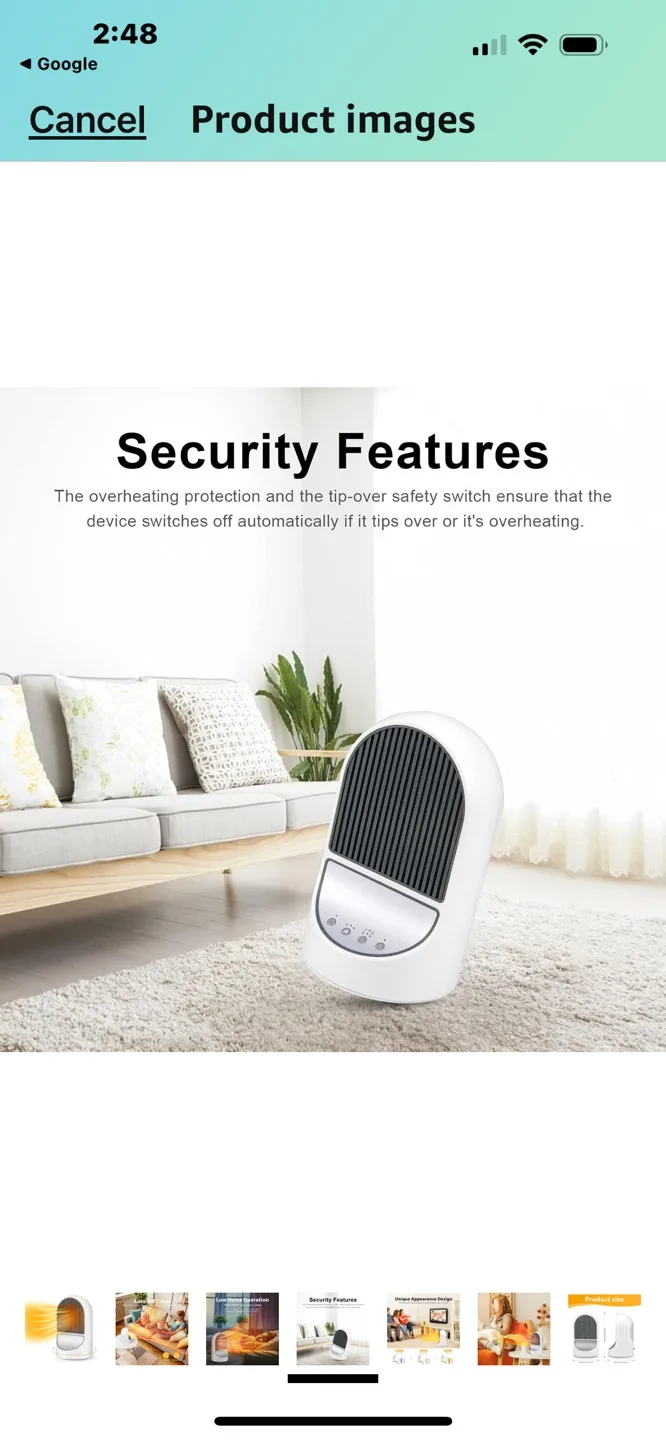 Portable Oscillating Electric Heater with Auto Shut-off Timer image indicator(2)