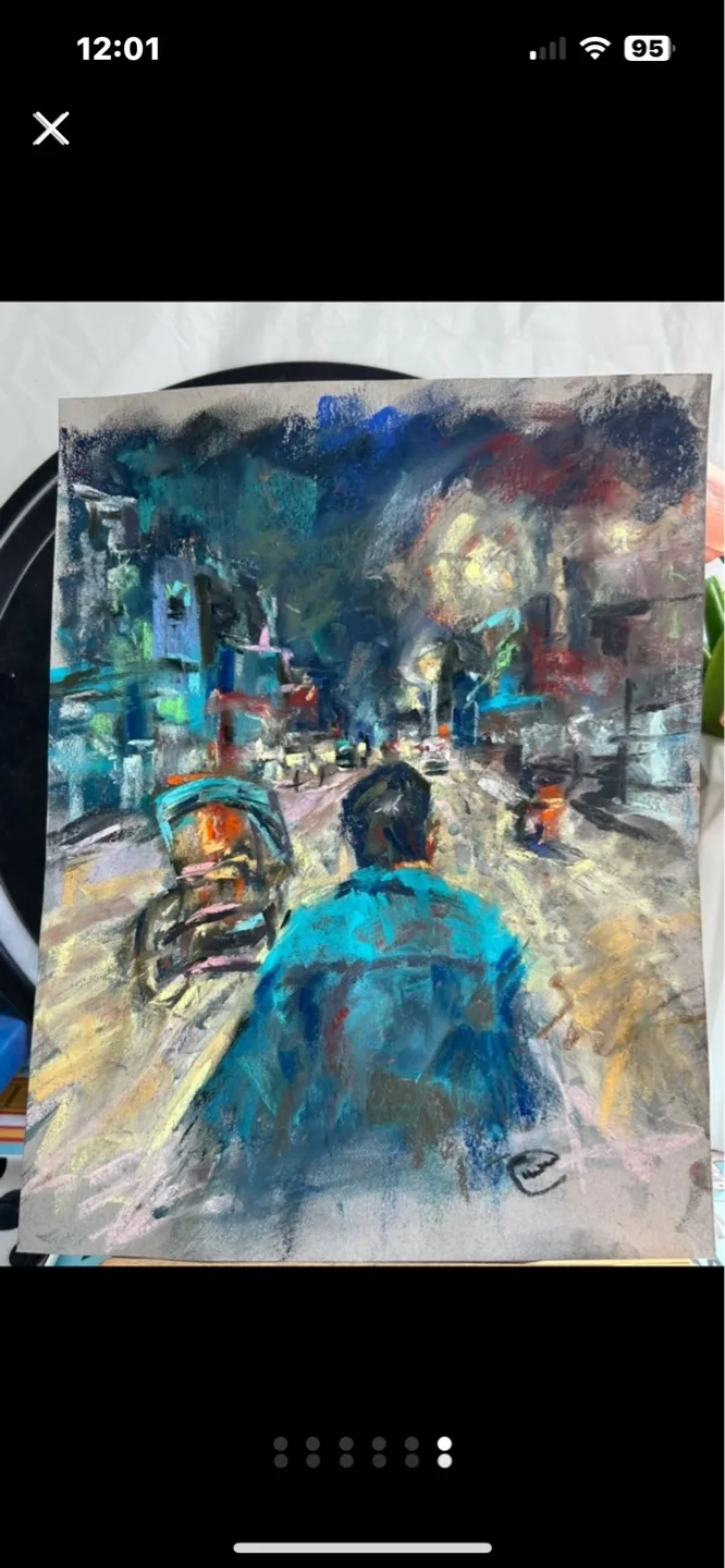 “Night Rider” Original Pastel Painting image indicator(6)