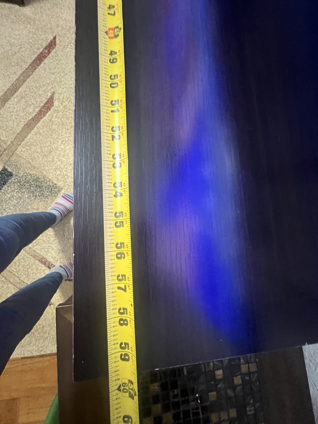 Dark Brown Wood Media Console with Glass Doors - photo 4