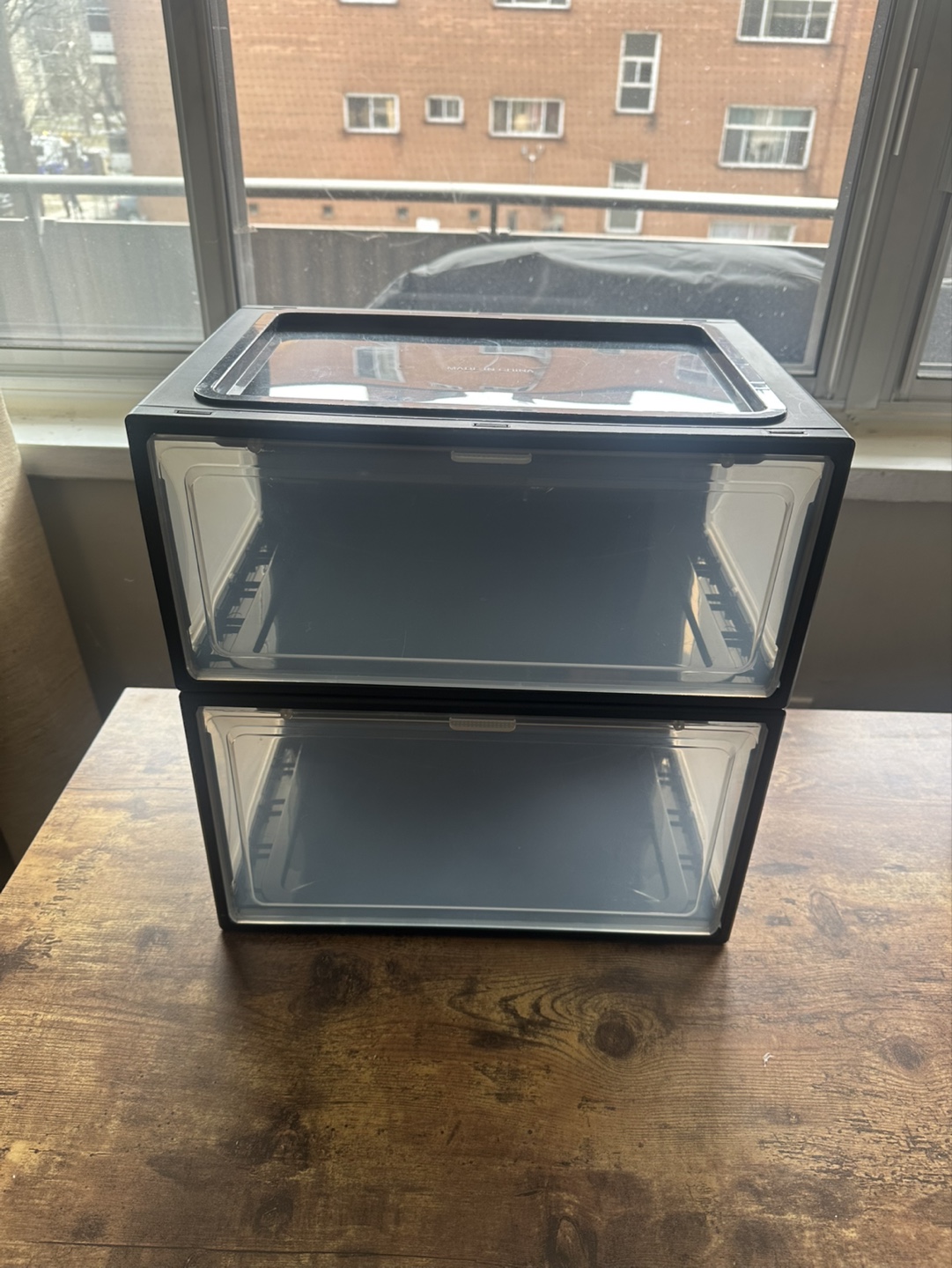 Stackable Clear Shoe Boxes