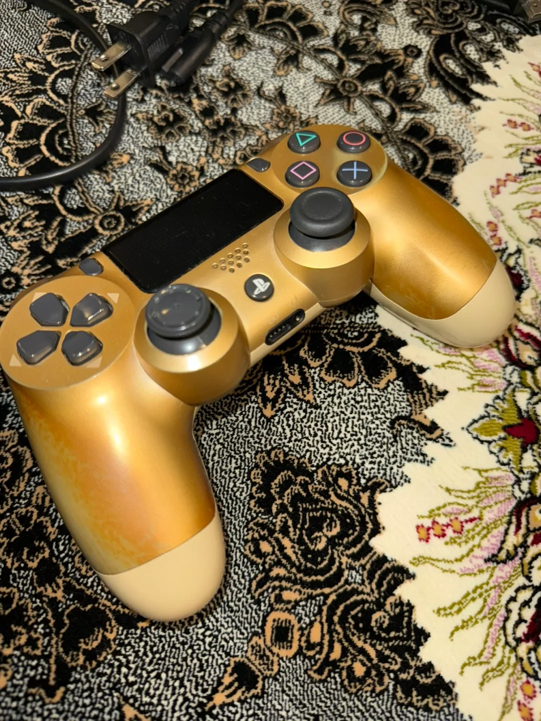 PS4 Slim Console with Gold Controller and External Hard Drive image indicator(3)