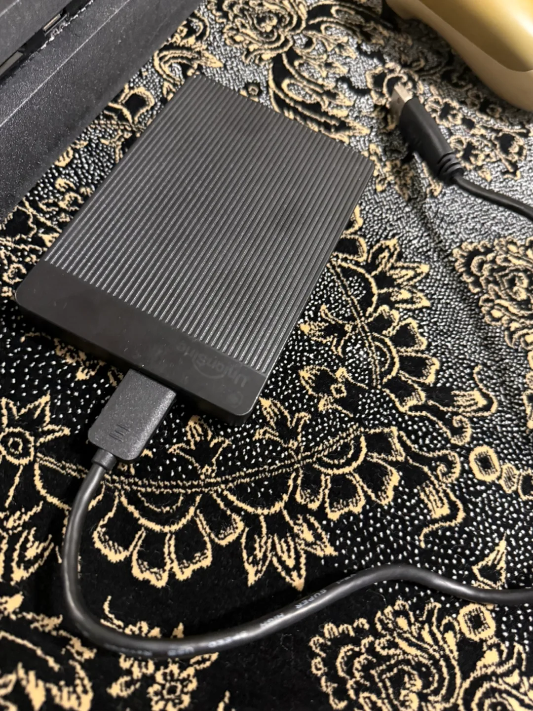 PS4 Slim Console with Gold Controller and External Hard Drive image indicator(2)