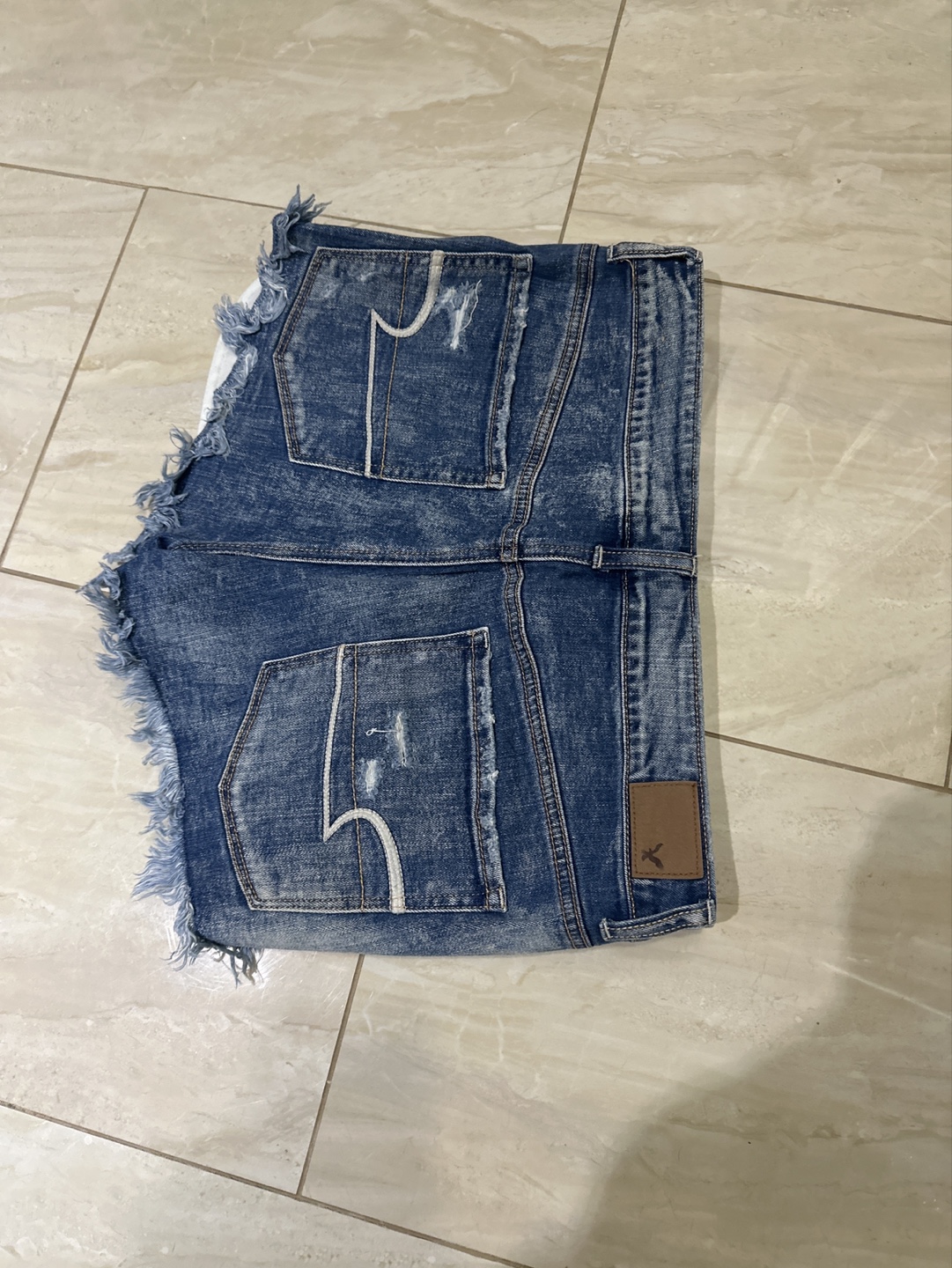American Eagle High Rise Shortie Jean Shorts - Size 12 - photo 3