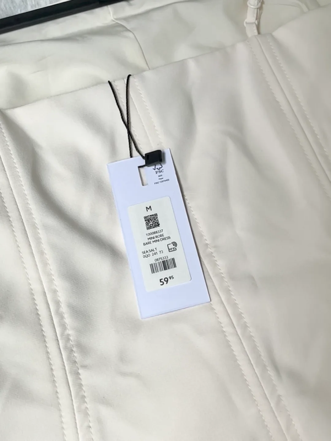 NEW w TAG Formal cream colored mini dress image indicator(4)