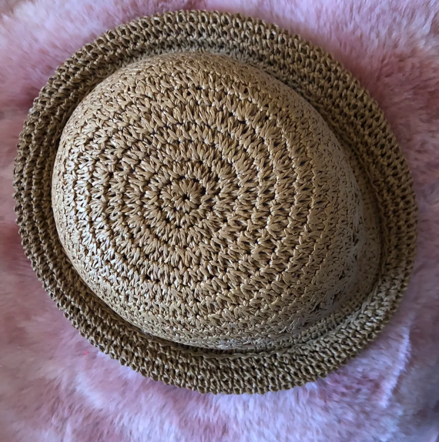 Boater Straw Crochet Sun Hat 💚 image indicator(2)