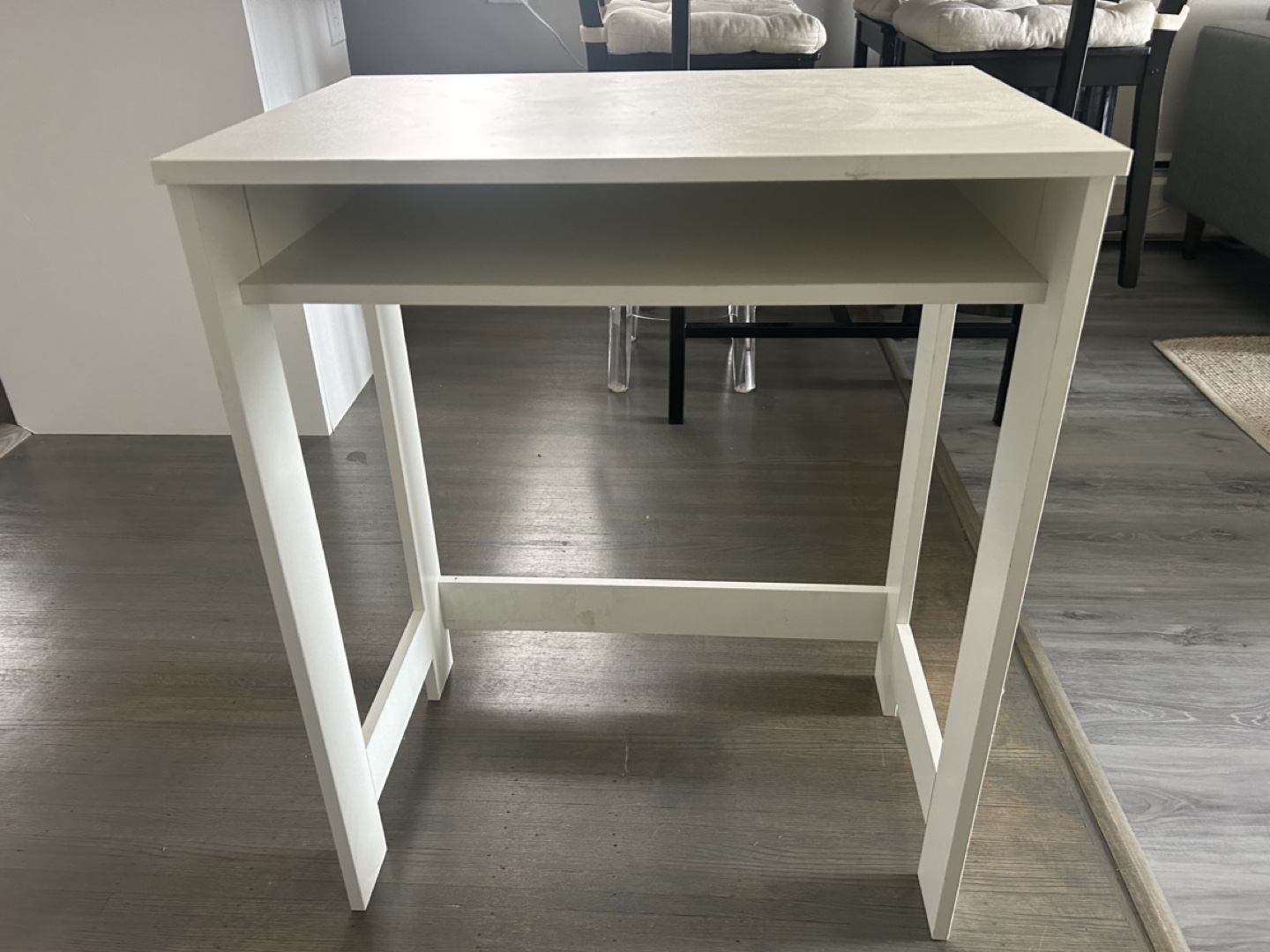 White Small Study Desk Workstation - photo 3