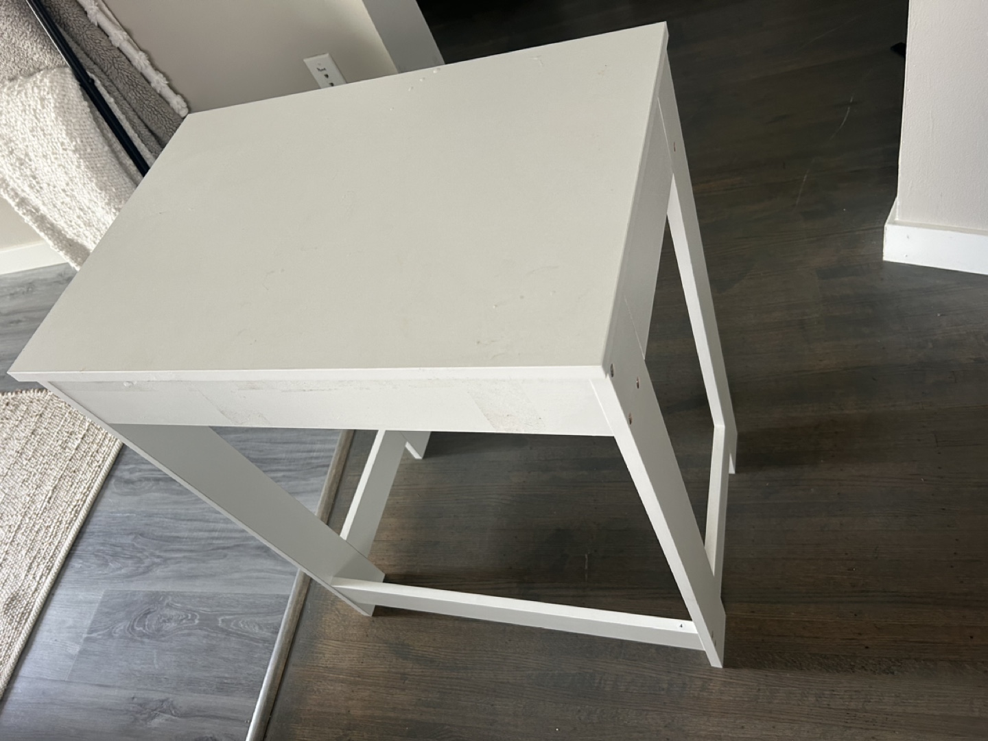 White Small Study Desk Workstation - photo 4