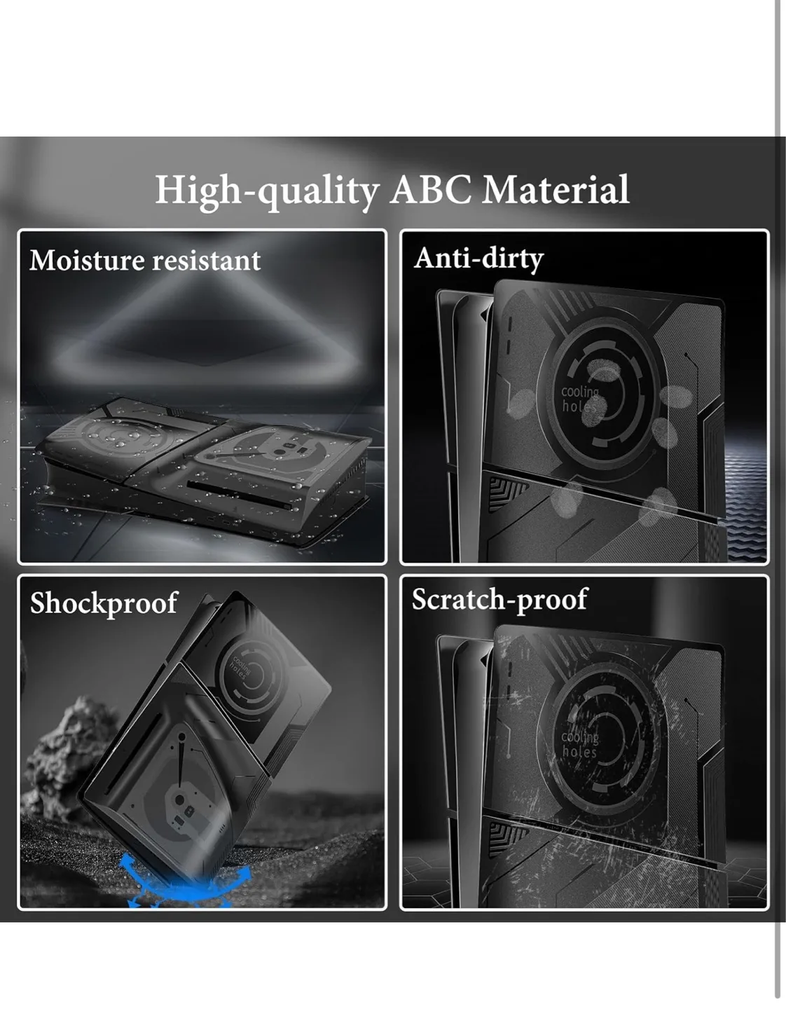 PS5 Slim Console Panel Cover - Black image indicator(3)