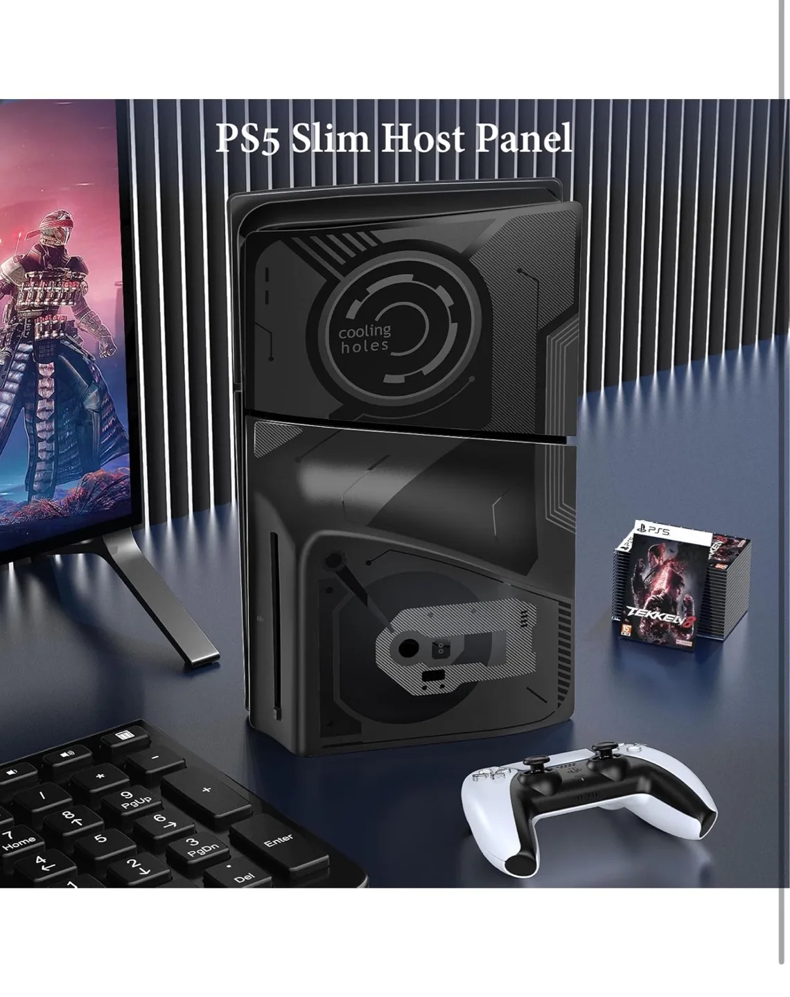 PS5 Slim Console Panel Cover - Black image indicator(7)