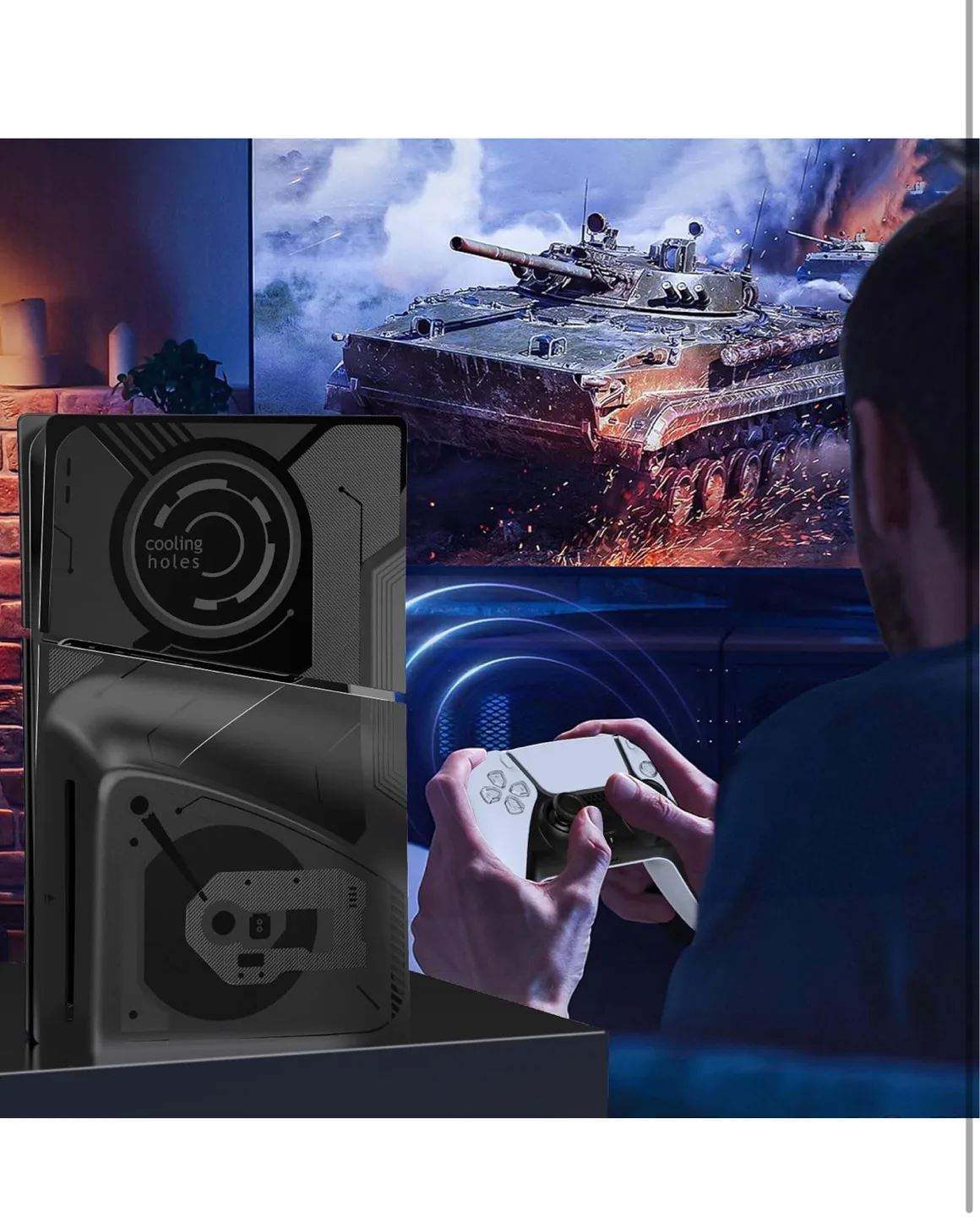 PS5 Slim Console Panel Cover - Black image indicator(9)