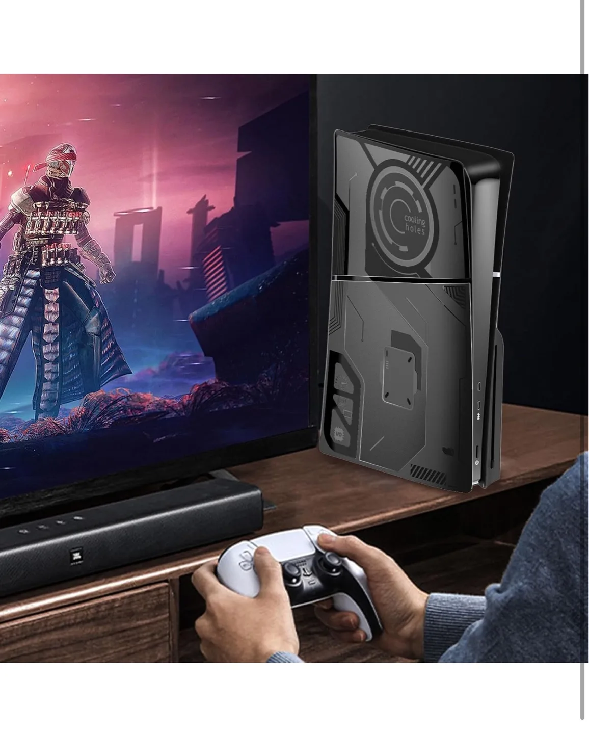 PS5 Slim Console Panel Cover - Black image indicator(8)