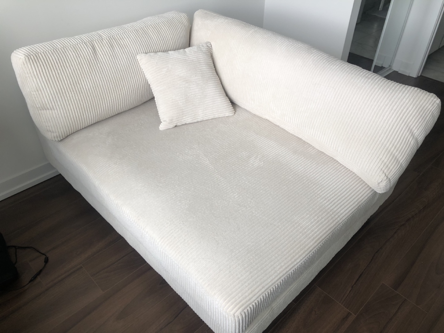 Cream Corduroy Sofa