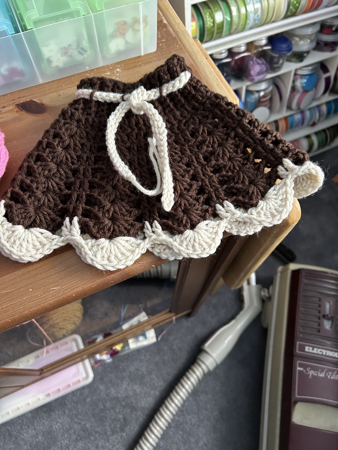 Handmade Crochet size 0 to 3 months old. skirts - Set of Three