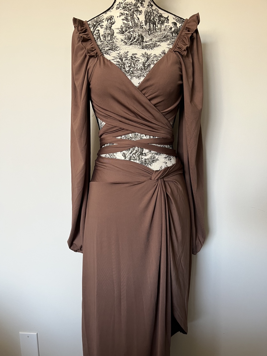Brown Wrap Two-Piece Set - photo 3