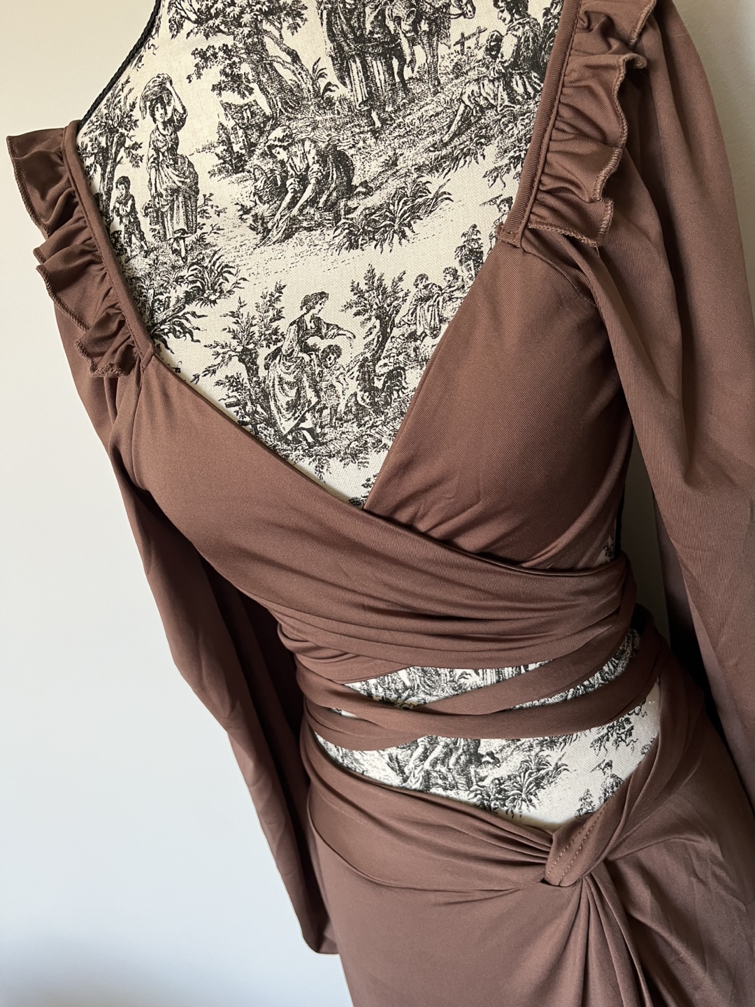 Brown Wrap Two-Piece Set - photo 2