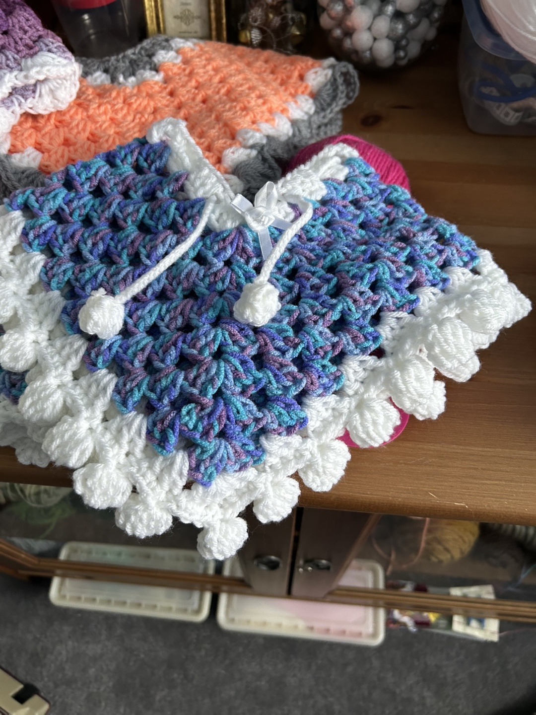 Handmade Crochet Baby Poncho - photo 2