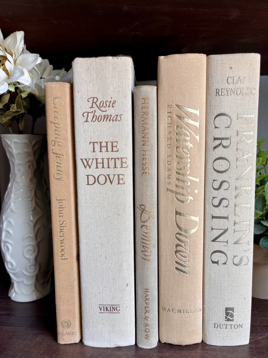Set of 5 Decorative Books - Neutral Beige - photo 3