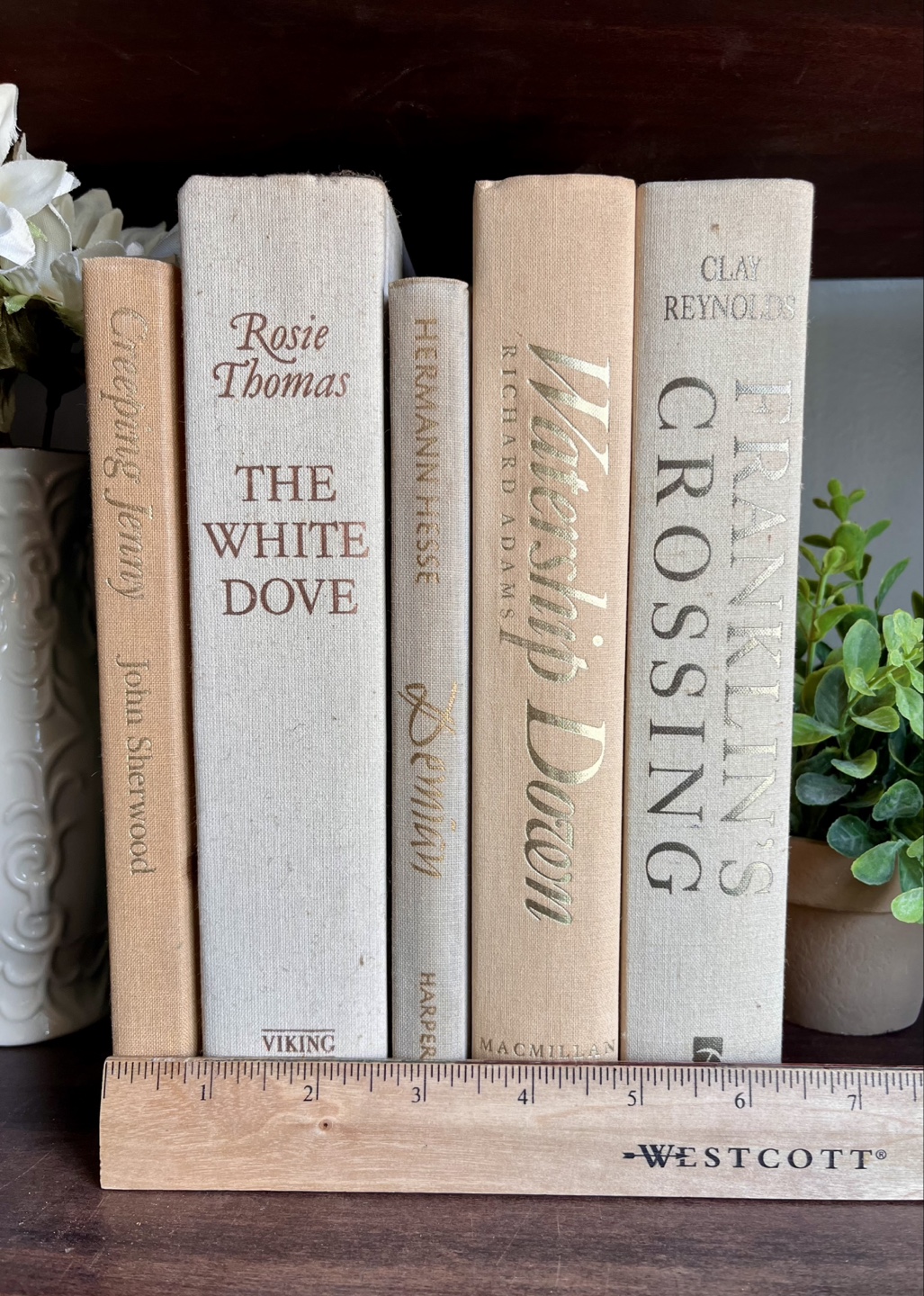 Set of 5 Decorative Books - Neutral Beige - photo 4