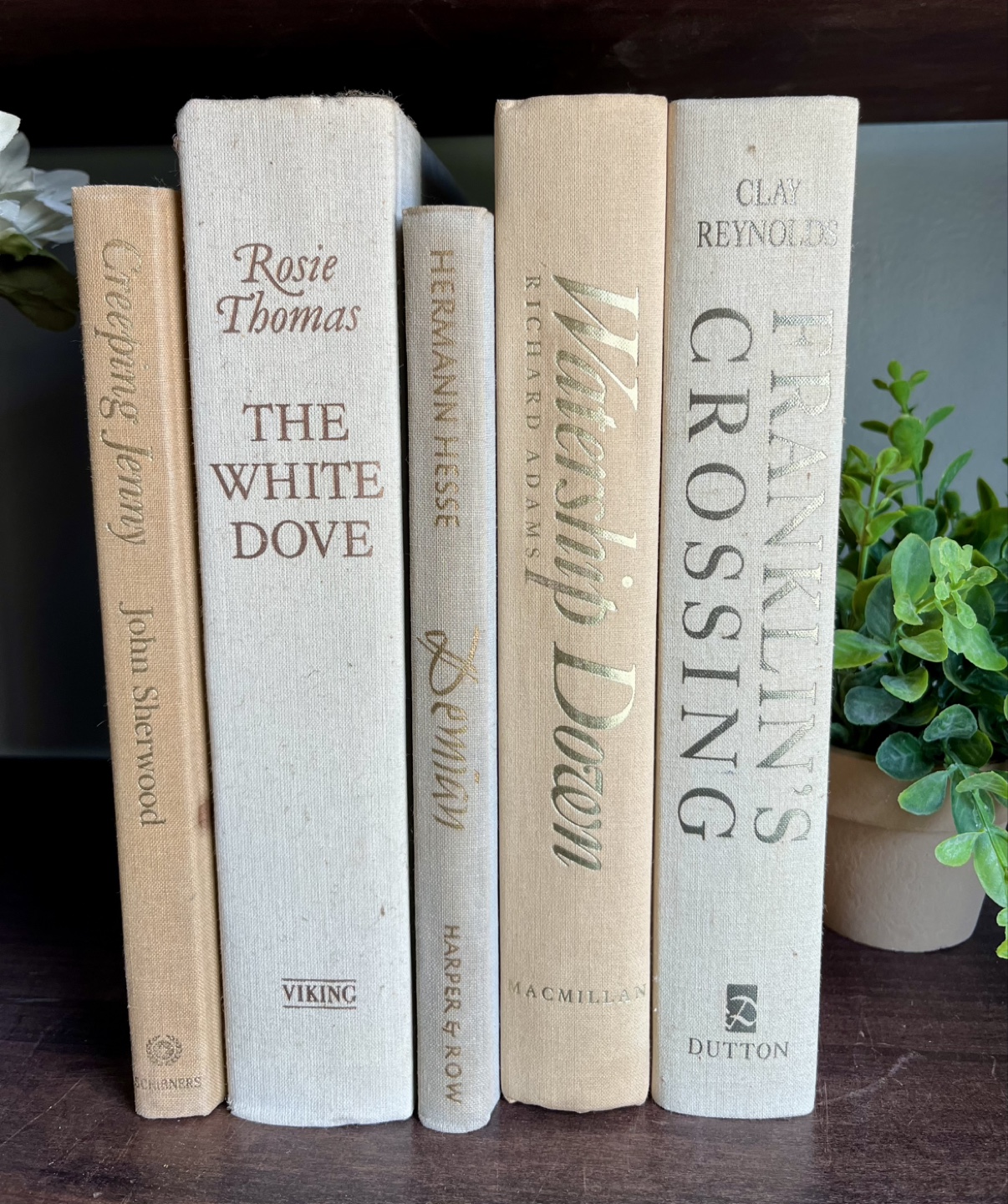 Set of 5 Decorative Books - Neutral Beige - photo 5