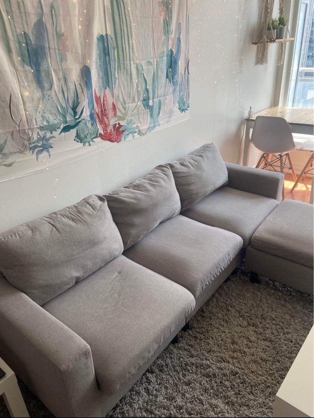 Grey Sectional 3 Seater Couch - photo 2