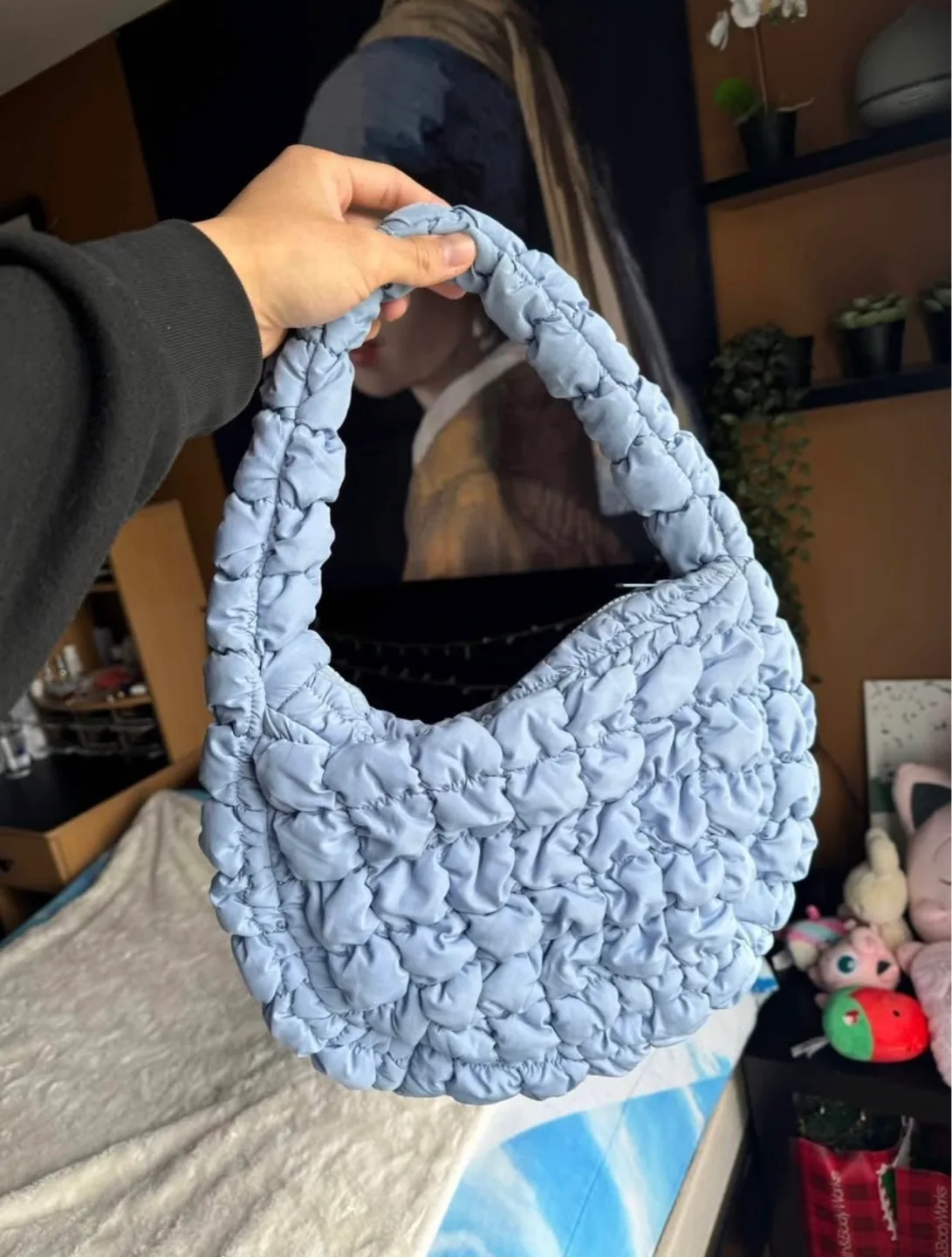 COS Mini Quilted Bag - Light Blue