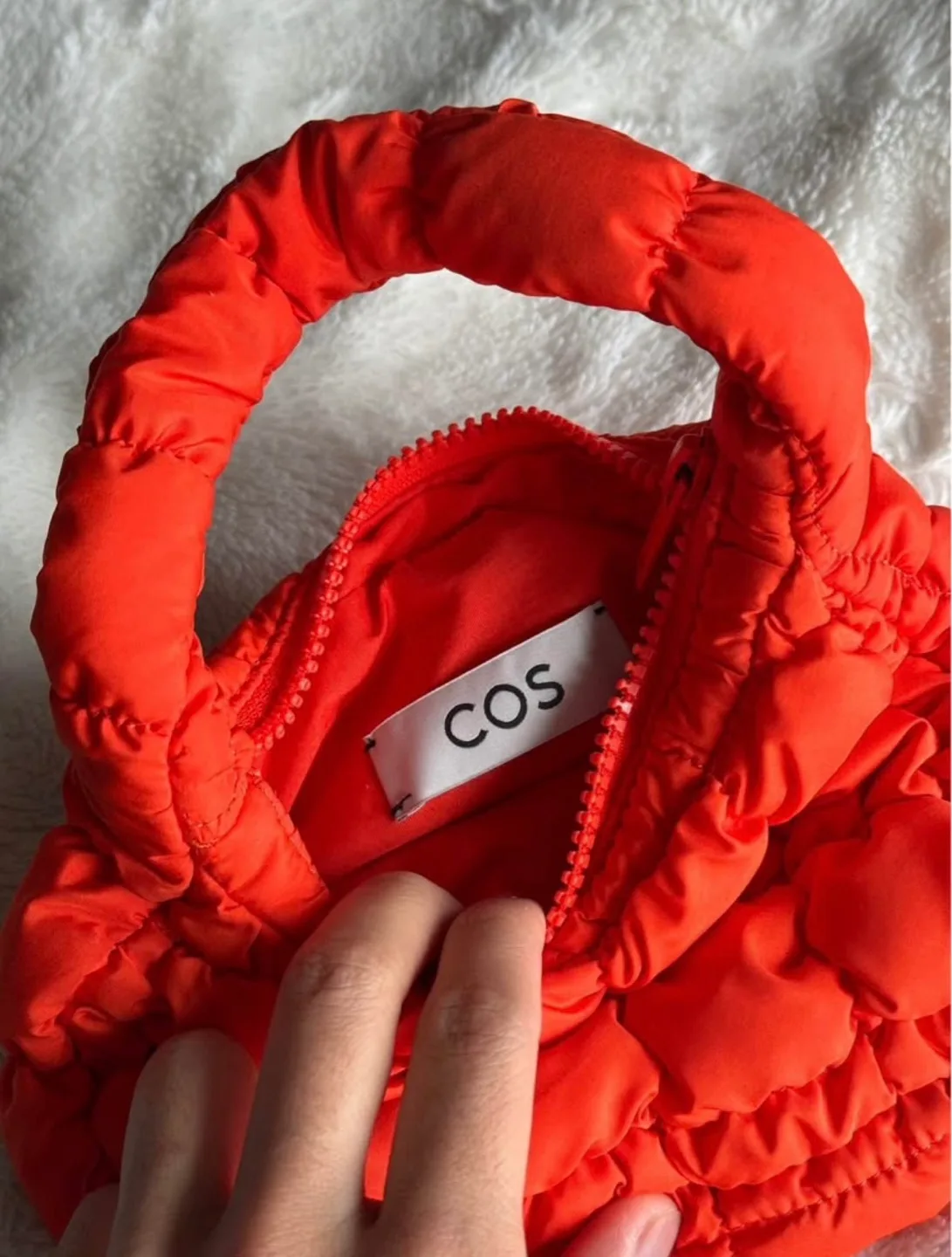 COS Micro Quilted Bag - Orange image indicator(2)