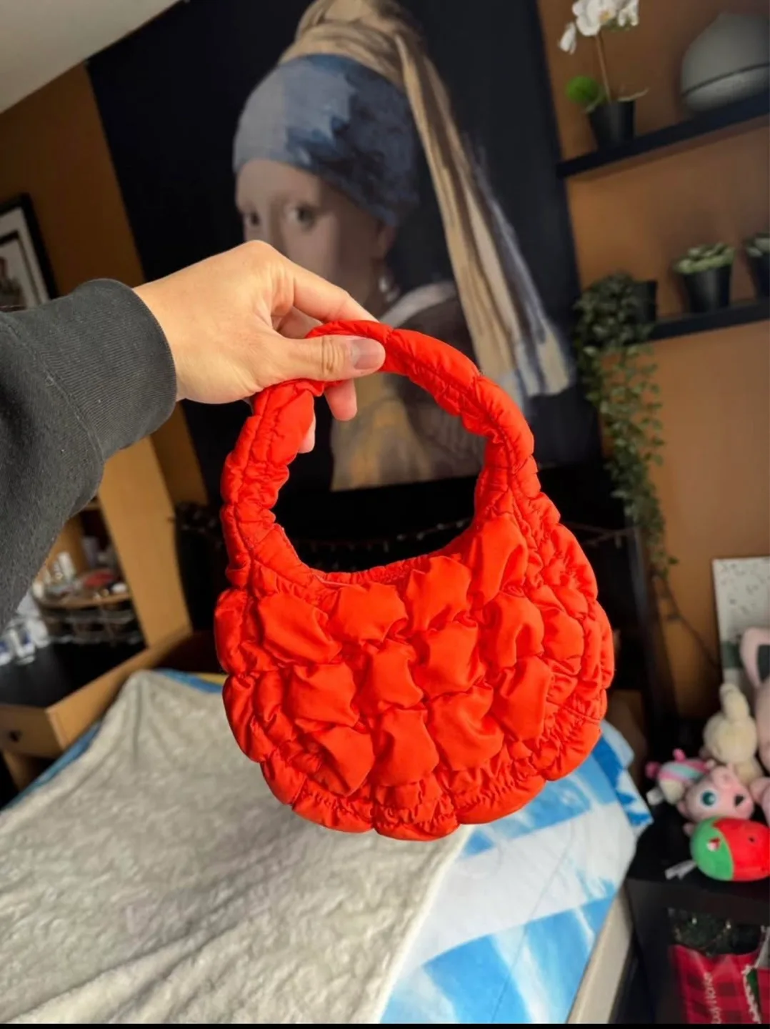 COS Micro Quilted Bag - Orange thumbnail