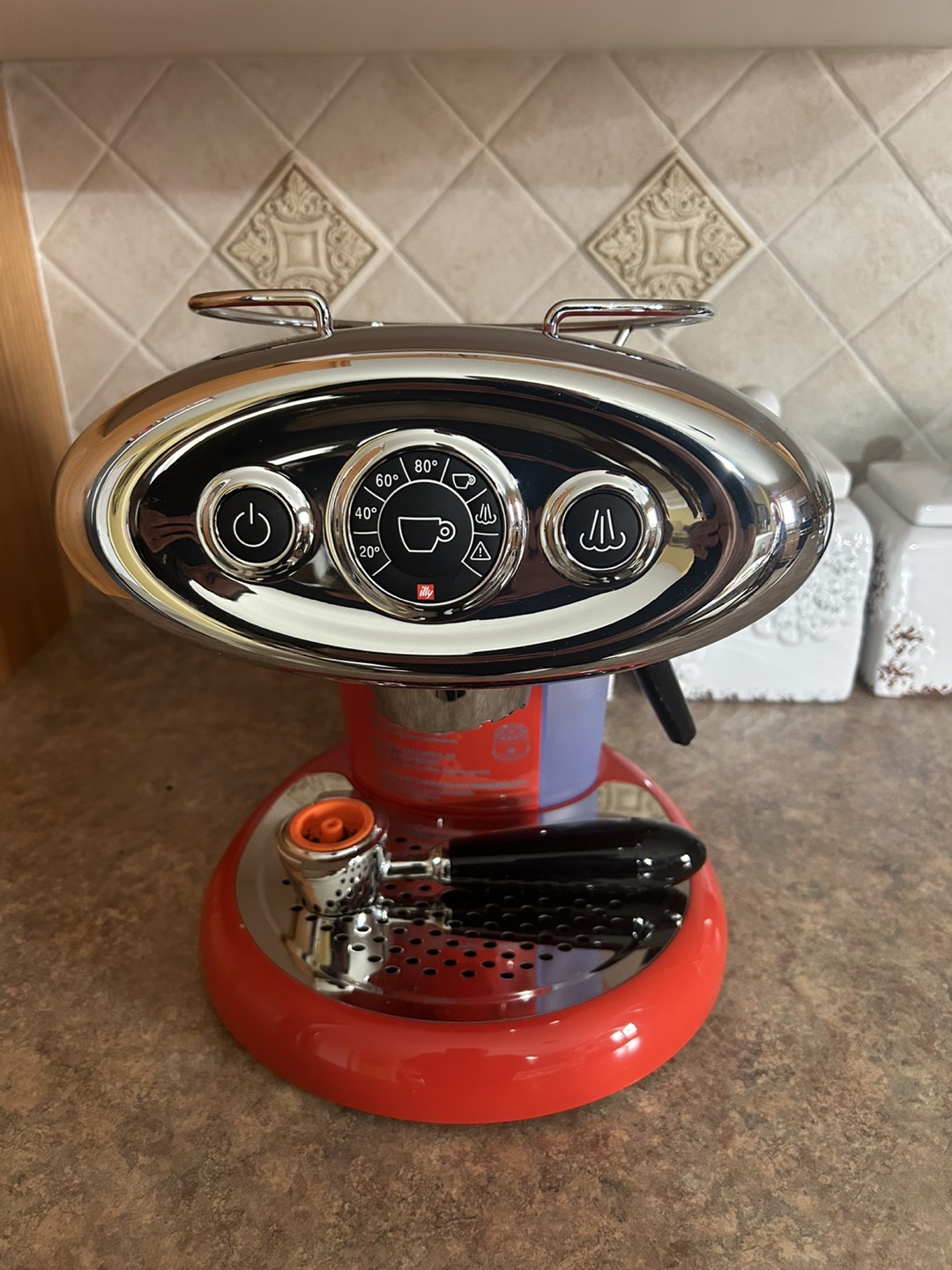 Red Gaggia Classic Pro Espresso Machine